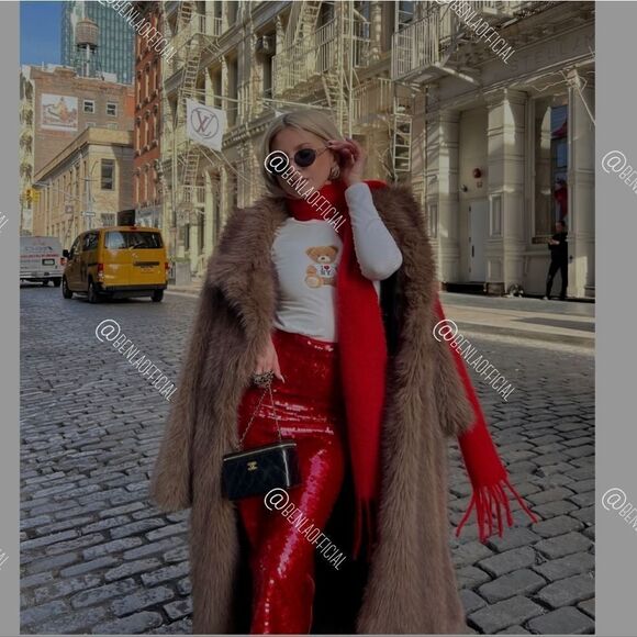 NWT ZARA Zara high waistβSEQUIN MIDI SKIRT ZW COLLECTION - Picture 3 of 9